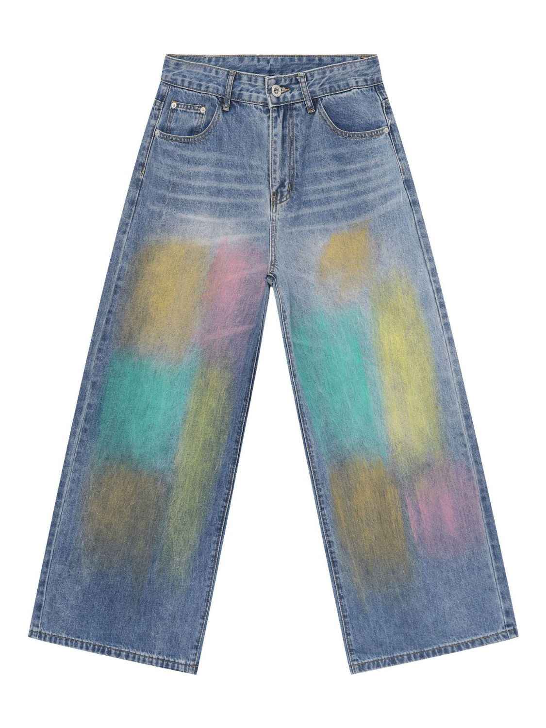 Men's Contrast Wide Leg Jeans - Damned Threads